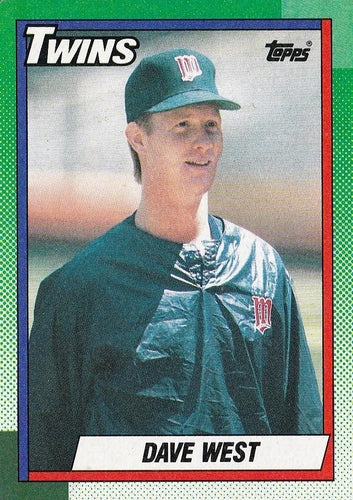 #357 Dave West - Minnesota Twins - 1990 Topps Baseball