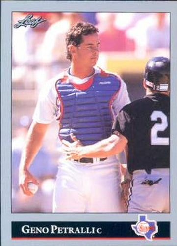 #357 Geno Petralli - Texas Rangers - 1992 Leaf Baseball