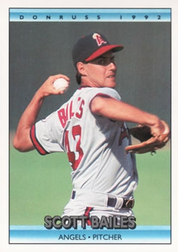 #357 Scott Bailes - California Angels - 1992 Donruss Baseball