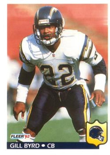 #357 Gill Byrd - San Diego Chargers - 1992 Fleer Football