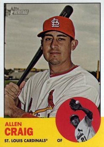 #357 Allen Craig - St. Louis Cardinals - 2012 Topps Heritage Baseball