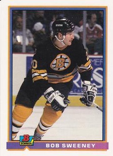 #357 Bob Sweeney - Boston Bruins - 1991-92 Bowman Hockey