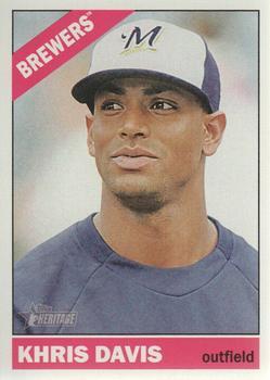 #357 Khris Davis - Milwaukee Brewers - 2015 Topps Heritage Baseball