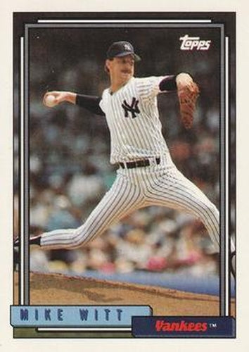 #357 Mike Witt - New York Yankees - 1992 Topps Baseball