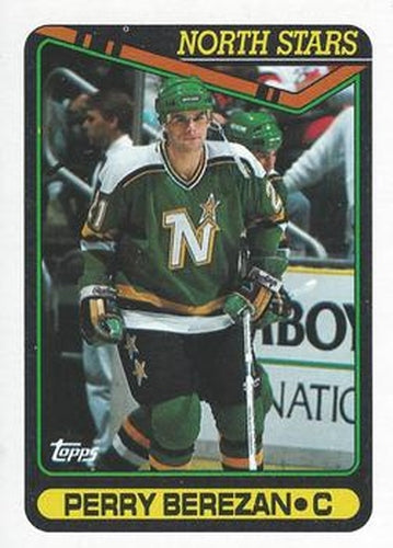 #357 Perry Berezan - Minnesota North Stars - 1990-91 Topps Hockey