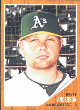 #357 Brett Anderson - Oakland Athletics - 2011 Topps Heritage Baseball