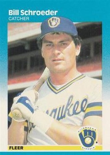 #357 Bill Schroeder - Milwaukee Brewers - 1987 Fleer Baseball