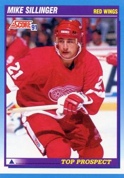 #357 Mike Sillinger - Detroit Red Wings - 1991-92 Score Canadian Bilingual Hockey