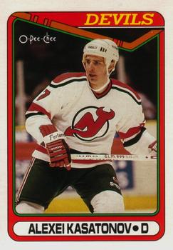 #358 Alexei Kasatonov - New Jersey Devils - 1990-91 O-Pee-Chee Hockey
