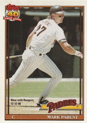 #358 Mark Parent - Texas Rangers - 1991 O-Pee-Chee Baseball