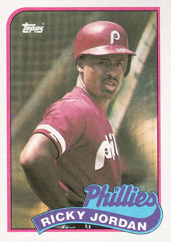 #358 Ricky Jordan - Philadelphia Phillies - 1989 Topps Baseball