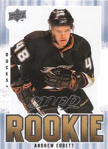 #358 Andrew Ebbett - Anaheim Ducks - 2008-09 Upper Deck MVP Hockey