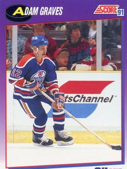 #358 Adam Graves - Edmonton Oilers - 1991-92 Score American Hockey