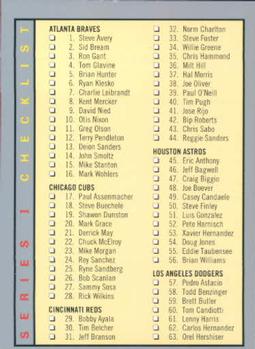 #358 Checklist: 1-123 - 1993 Fleer Baseball