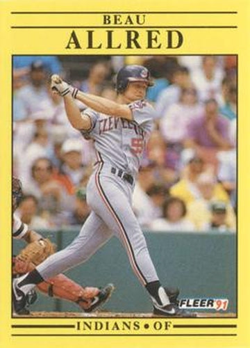#358 Beau Allred - Cleveland Indians - 1991 Fleer Baseball