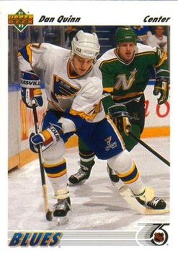 #358 Dan Quinn - St. Louis Blues - 1991-92 Upper Deck Hockey