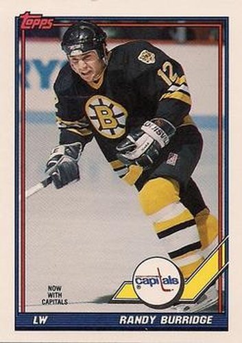 #358 Randy Burridge - Washington Capitals - 1991-92 Topps Hockey