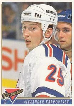 #358 Alexander Karpovtsev - New York Rangers - 1993-94 Topps Premier Hockey