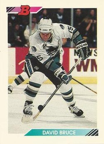 #358 David Bruce - San Jose Sharks - 1992-93 Bowman Hockey