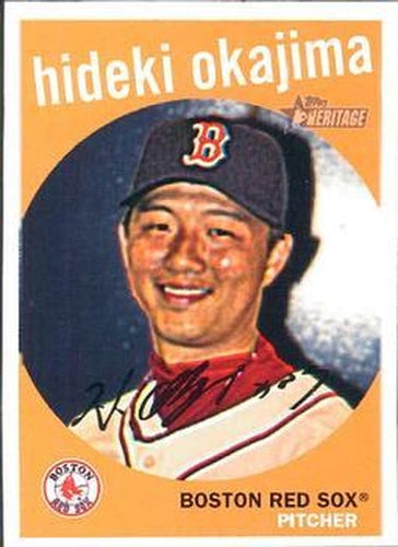 #358 Hideki Okajima - Boston Red Sox - 2008 Topps Heritage Baseball