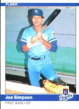 #358 Joe Simpson - Kansas City Royals - 1984 Fleer Baseball