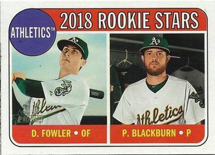 #358 Dustin Fowler / Paul Blackburn - Oakland Athletics - 2018 Topps Heritage Baseball