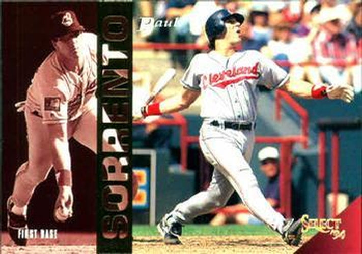 #358 Paul Sorrento - Cleveland Indians - 1994 Select Baseball