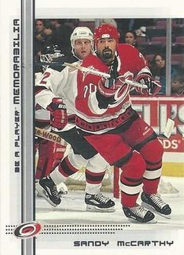 #358 Sandy McCarthy - Carolina Hurricanes - 2000-01 Be a Player Memorabilia Hockey