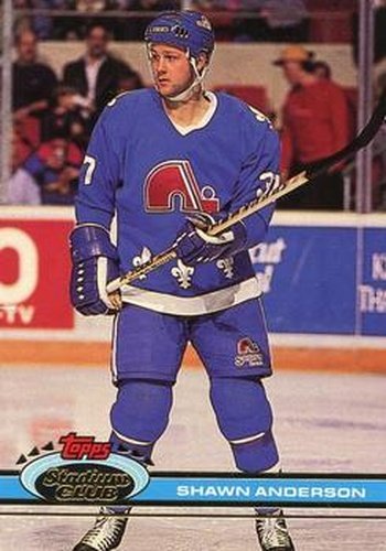 #358 Shawn Anderson - Quebec Nordiques - 1991-92 Stadium Club Hockey