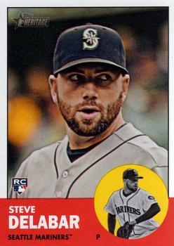 #358 Steve Delabar - Seattle Mariners - 2012 Topps Heritage Baseball