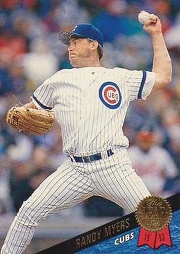 #358 Randy Myers - Chicago Cubs - 1993 Leaf Baseball