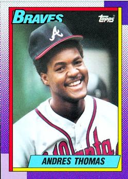 #358 Andres Thomas - Atlanta Braves - 1990 Topps Baseball