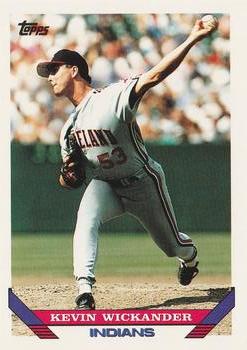 #358 Kevin Wickander - Cleveland Indians - 1993 Topps Baseball