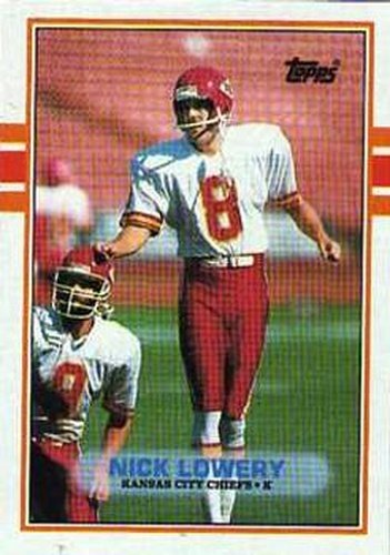 #358 Nick Lowery - Kansas City Chiefs - 1989 Topps Football