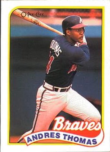 #358 Andres Thomas - Atlanta Braves - 1989 O-Pee-Chee Baseball