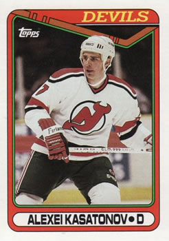 #358 Alexei Kasatonov - New Jersey Devils - 1990-91 Topps Hockey