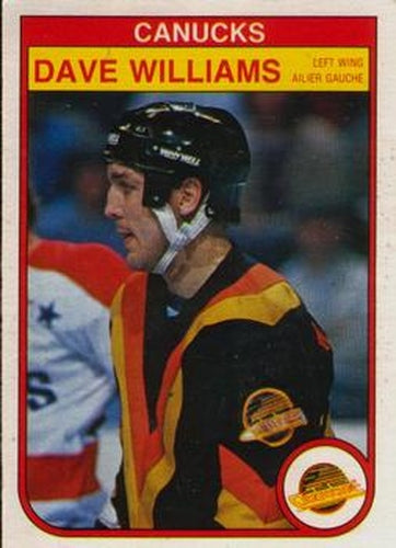 #358 Dave Williams - Vancouver Canucks - 1982-83 O-Pee-Chee Hockey