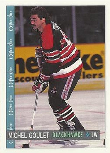 #358 Michel Goulet - Chicago Blackhawks - 1992-93 O-Pee-Chee Hockey