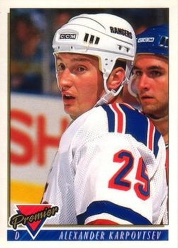 #358 Alexander Karpovtsev - New York Rangers - 1993-94 O-Pee-Chee Premier Hockey