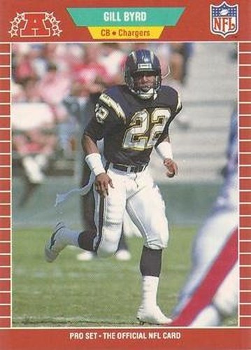 #358 Gill Byrd - San Diego Chargers - 1989 Pro Set Football