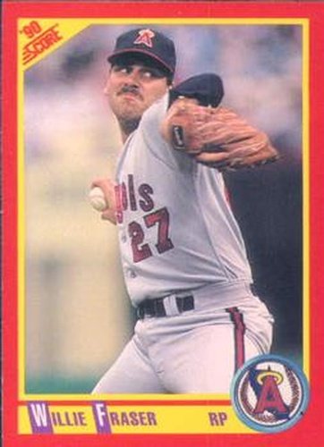 #358 Willie Fraser - California Angels - 1990 Score Baseball