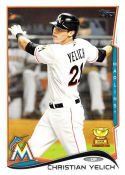 #358a Christian Yelich - Miami Marlins - 2014 Topps Baseball