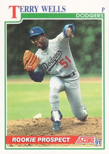 #359 Terry Wells - Los Angeles Dodgers - 1991 Score Baseball