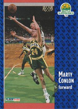 #359 Marty Conlon - Seattle SuperSonics - 1991-92 Fleer Basketball