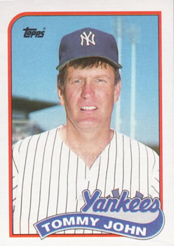 #359 Tommy John - New York Yankees - 1989 Topps Baseball