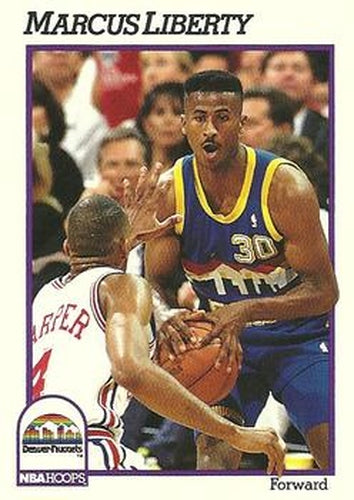 #359 Marcus Liberty - Denver Nuggets - 1991-92 Hoops Basketball