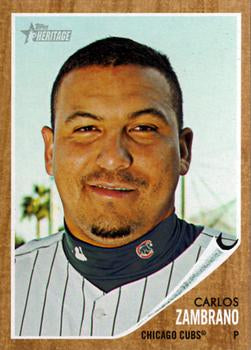 #359 Carlos Zambrano - Chicago Cubs - 2011 Topps Heritage Baseball