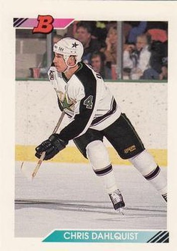 #359 Chris Dahlquist - Minnesota North Stars - 1992-93 Bowman Hockey