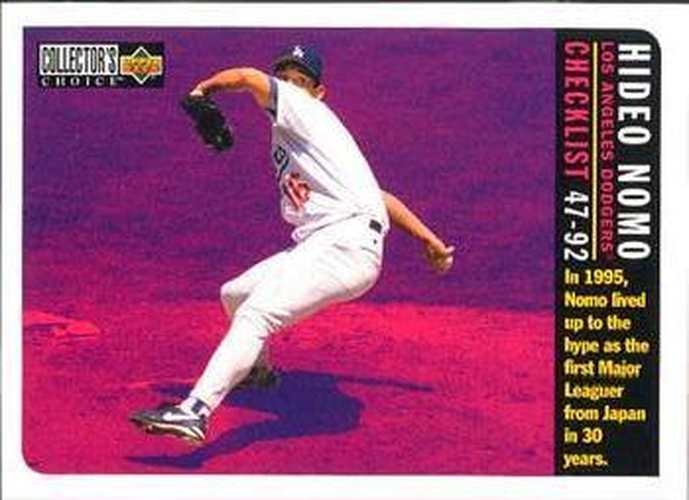 #359 Hideo Nomo - Los Angeles Dodgers - 1996 Collector's Choice Baseball