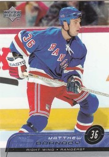 #359 Matthew Barnaby - New York Rangers - 2002-03 Upper Deck Hockey